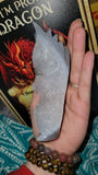 Crystal Agate dragon head - pocket full of chunky drusy