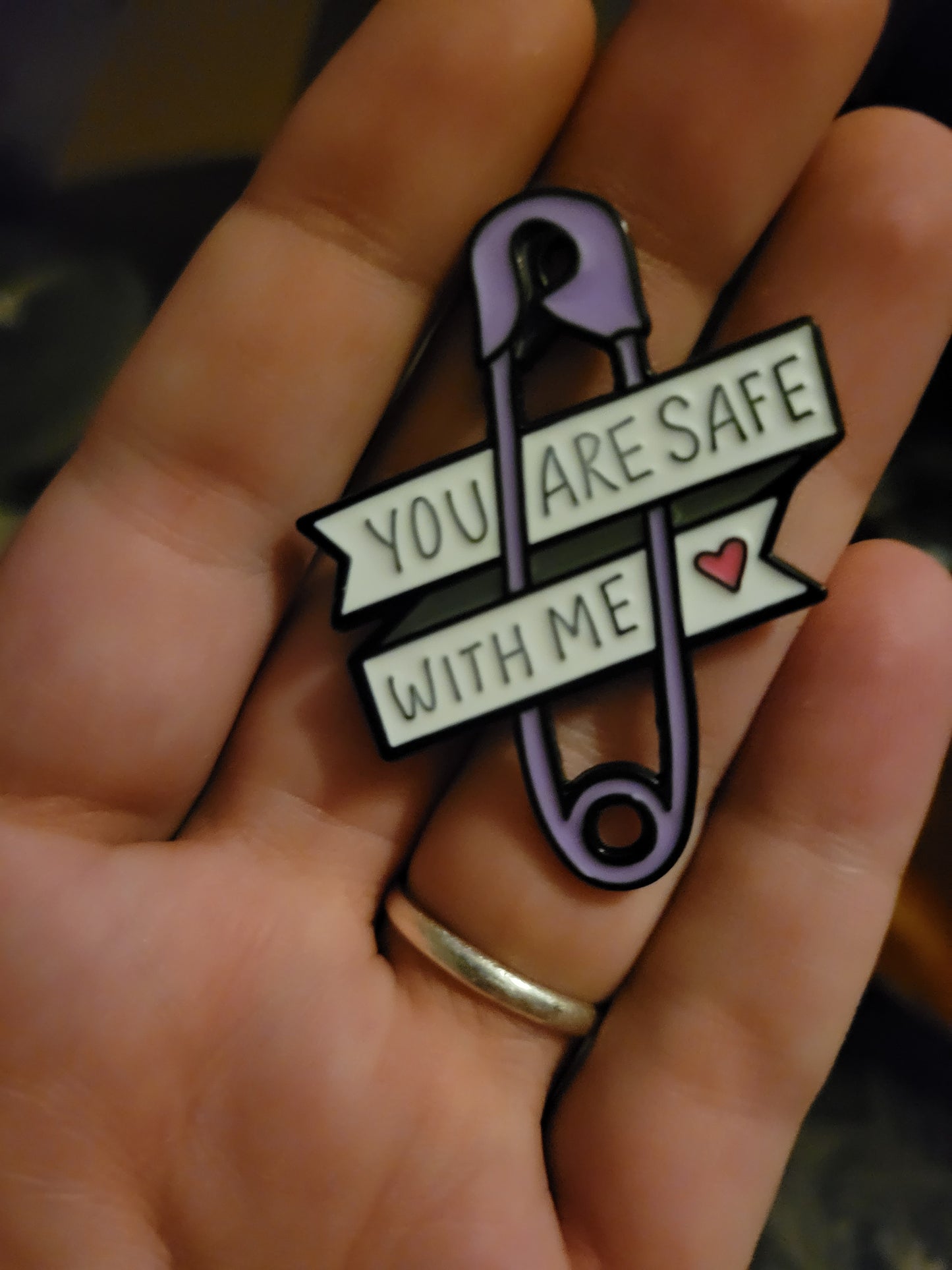 You are safe with me pin