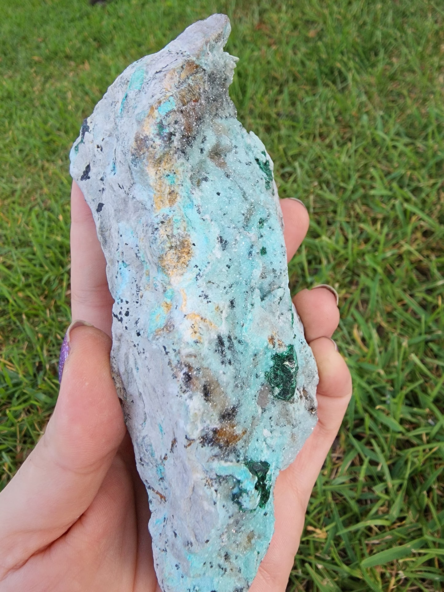 Druzy Chrysocolla Malachite & Dolomite Specimen