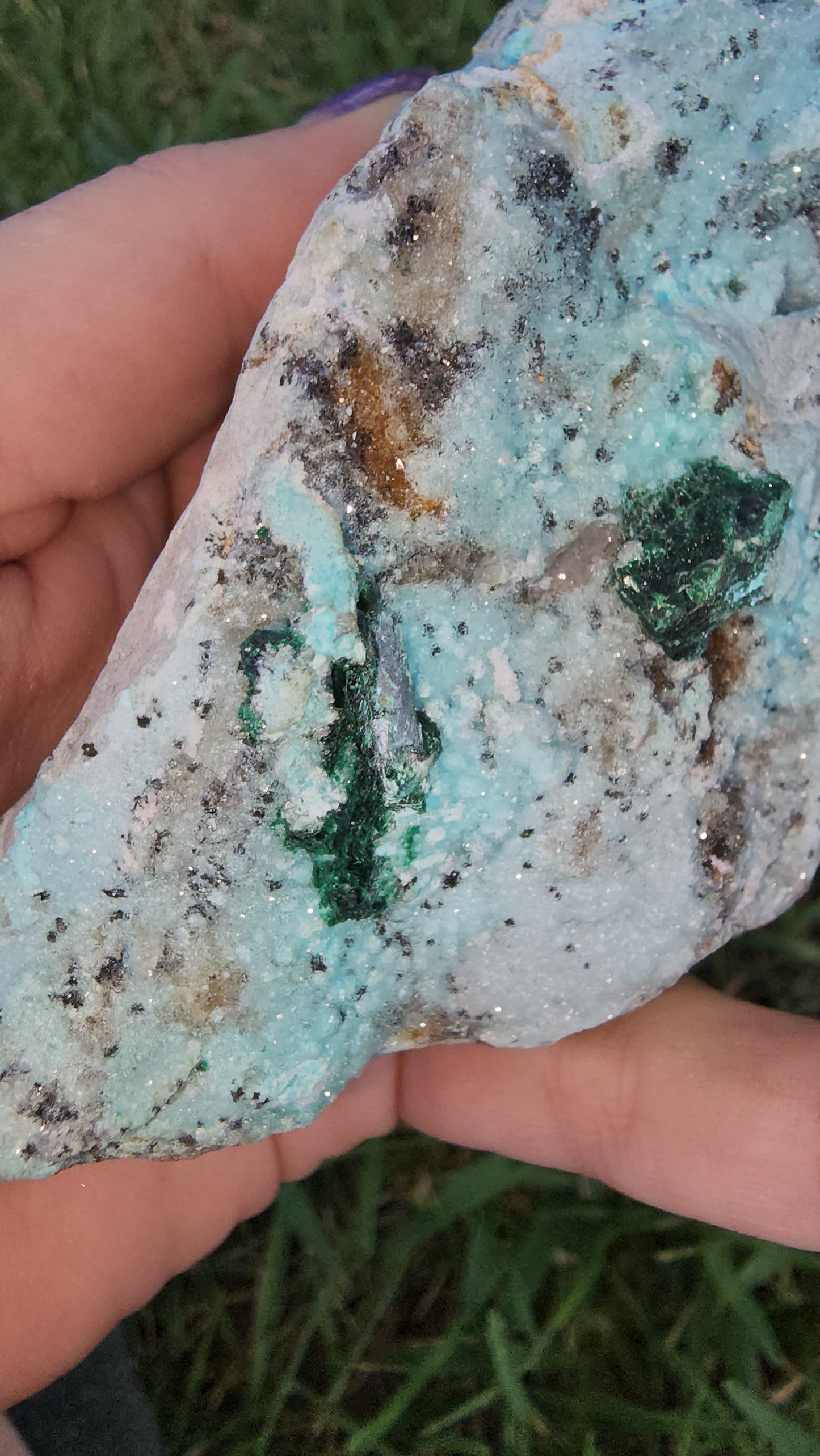 Druzy Chrysocolla Malachite & Dolomite Specimen