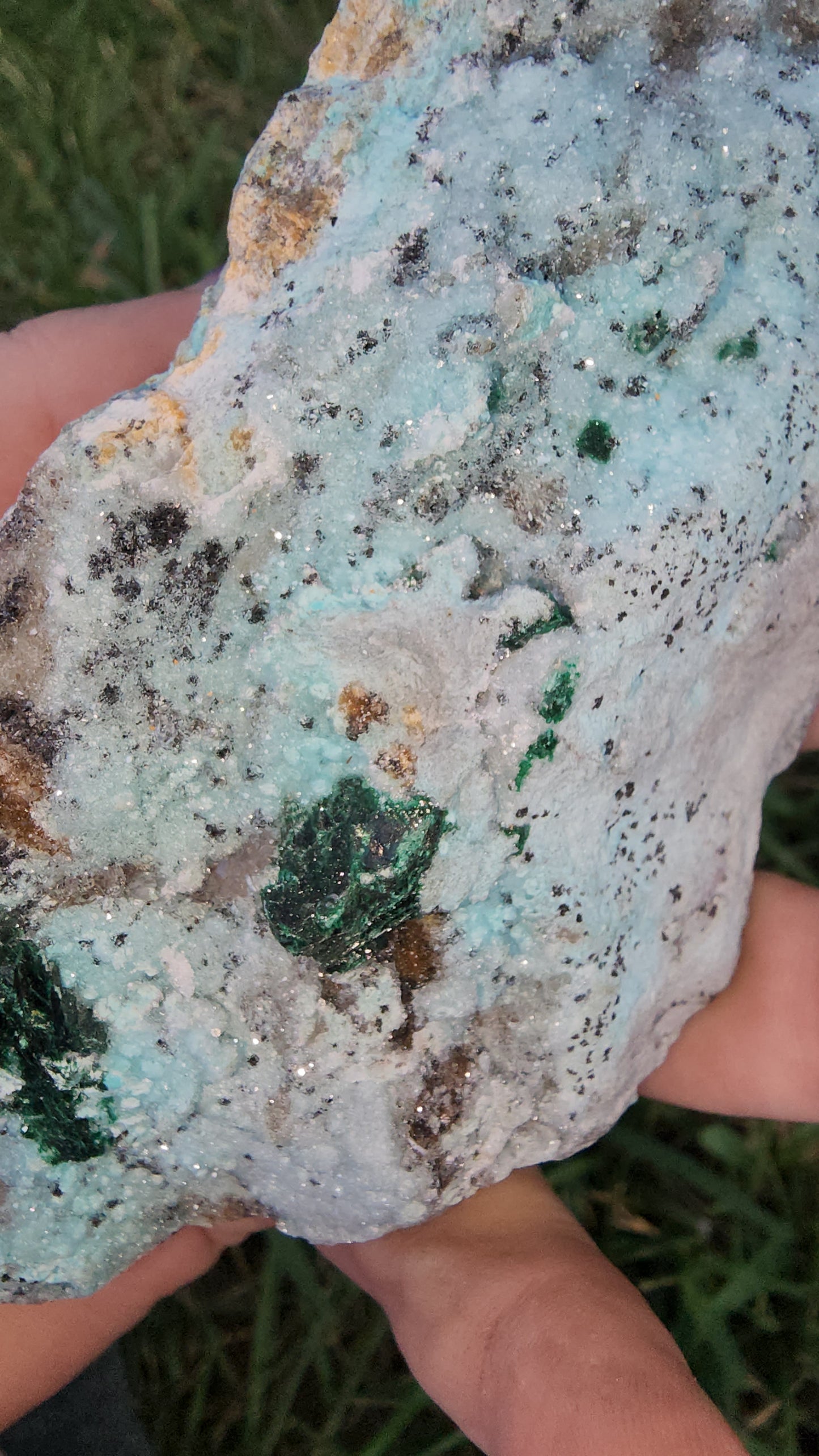 Druzy Chrysocolla Malachite & Dolomite Specimen