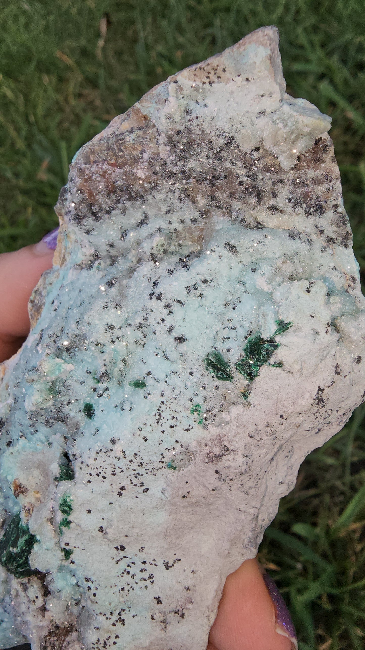 Druzy Chrysocolla Malachite & Dolomite Specimen