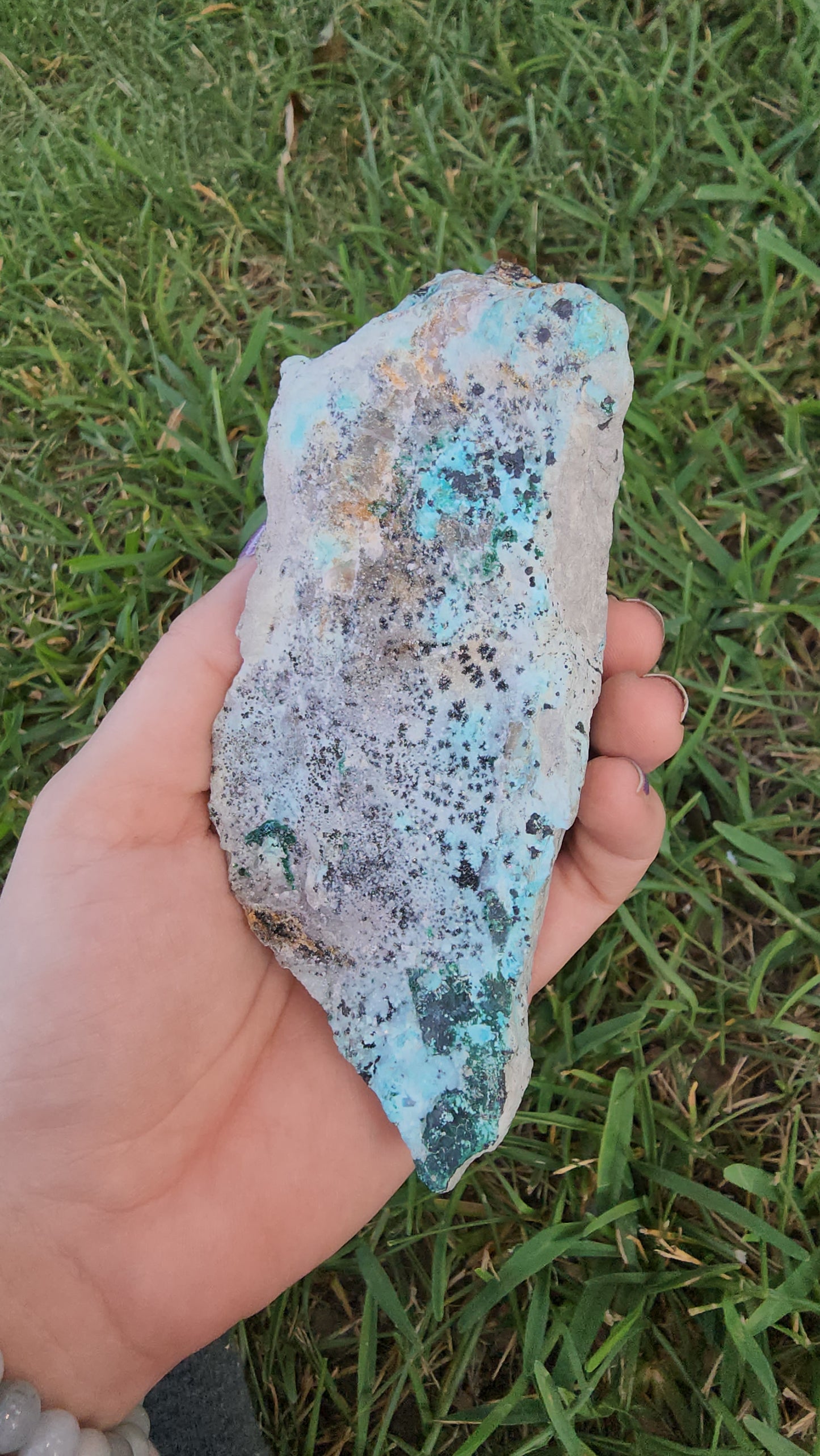 Druzy Chrysocolla Malachite & Dolomite Specimen