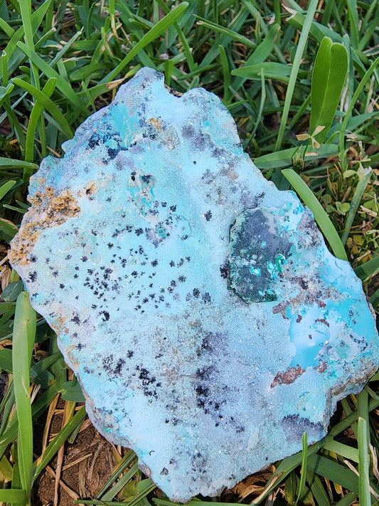 Druzy Chrysocolla Malachite & Dolomite Specimen