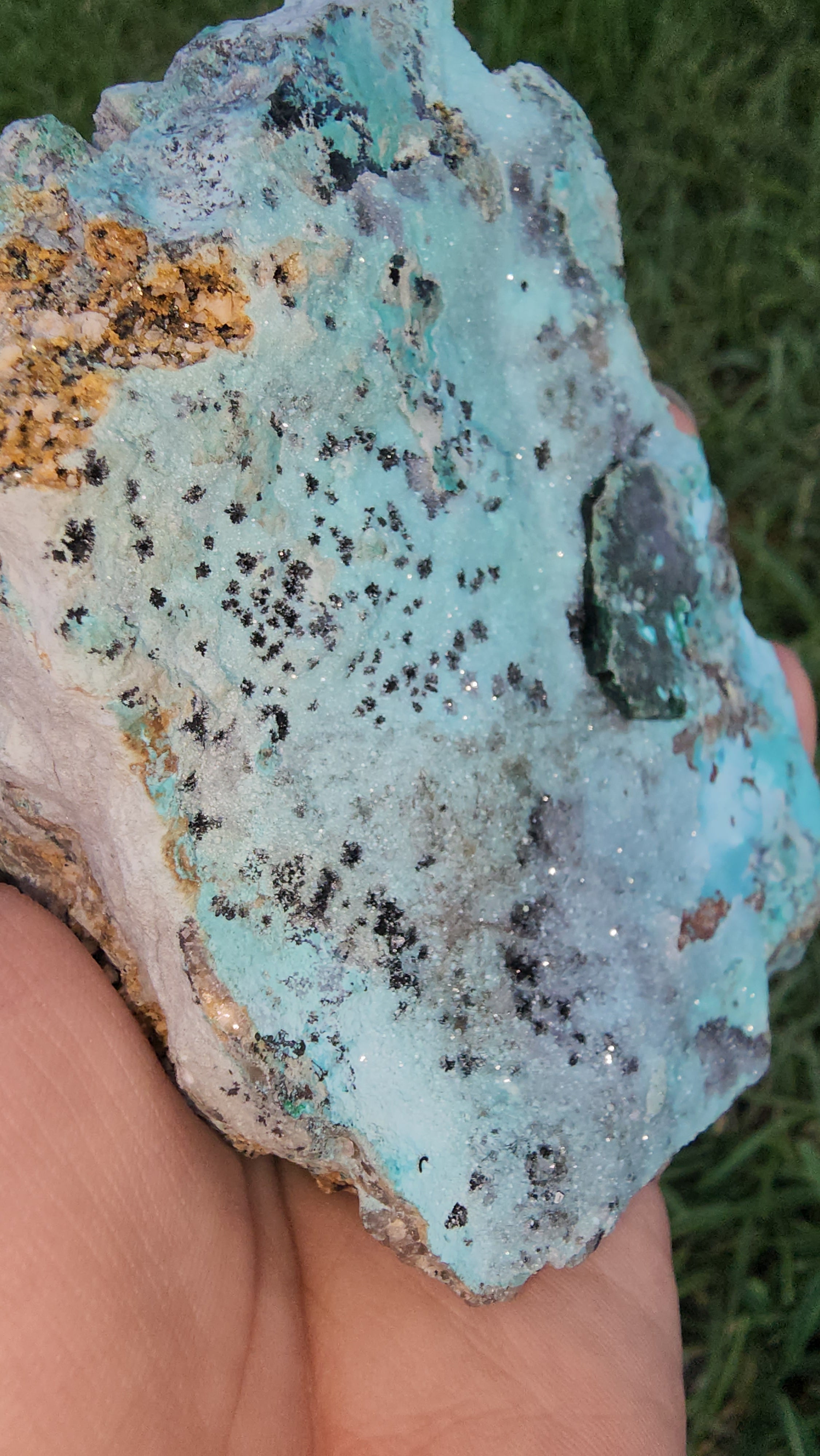 Druzy Chrysocolla Malachite & Dolomite Specimen