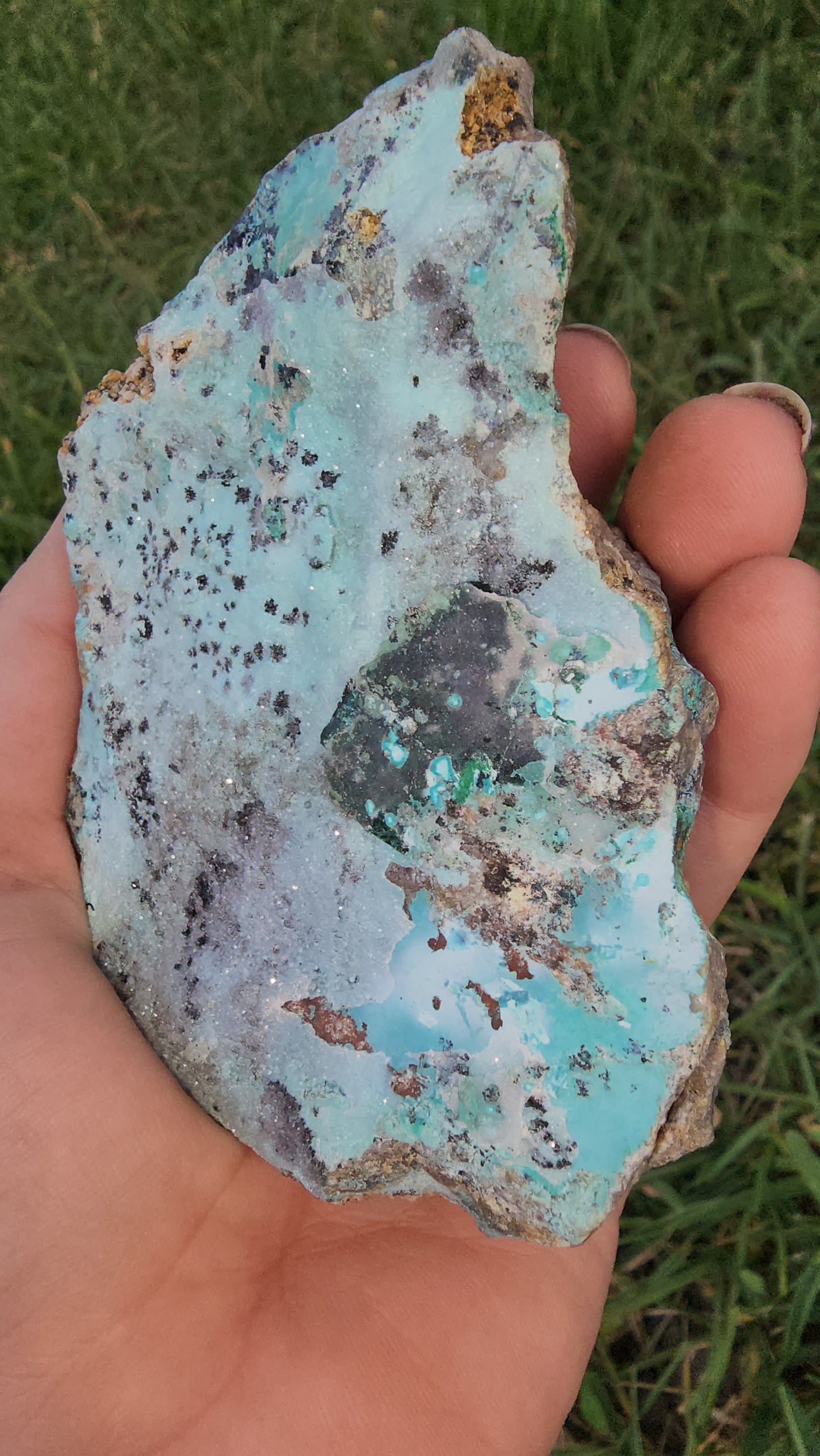 Druzy Chrysocolla Malachite & Dolomite Specimen