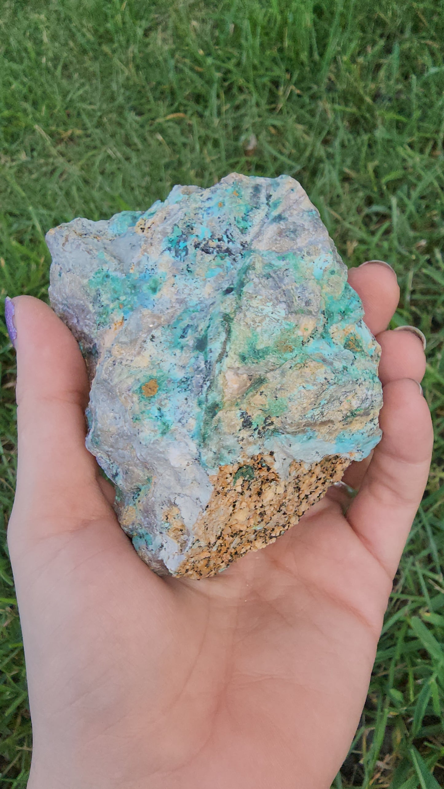 Druzy Chrysocolla Malachite & Dolomite Specimen