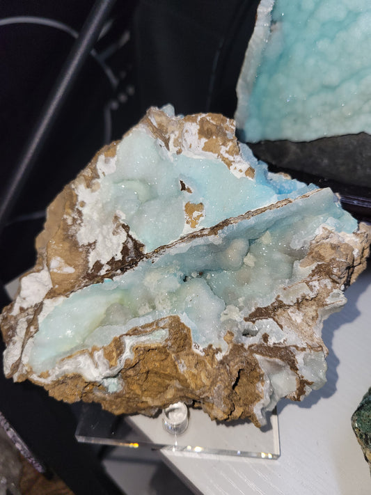 hemimorphite blue druzy specimen