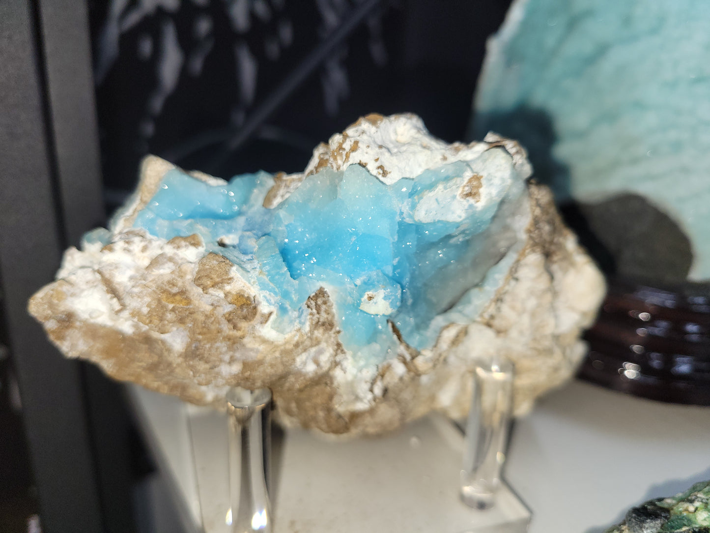 hemimorphite blue druzy specimen