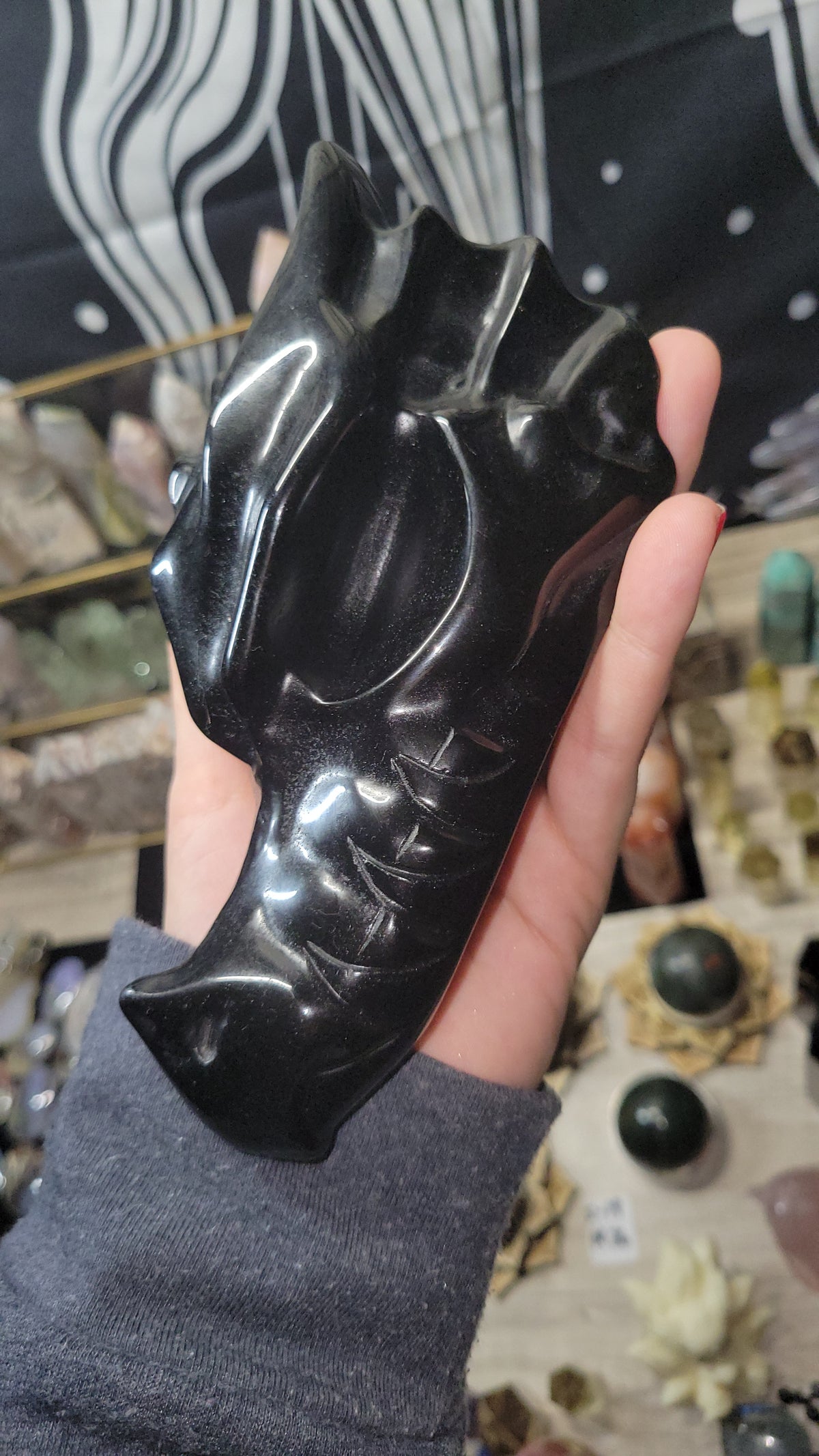 Obsidian Dragon skull