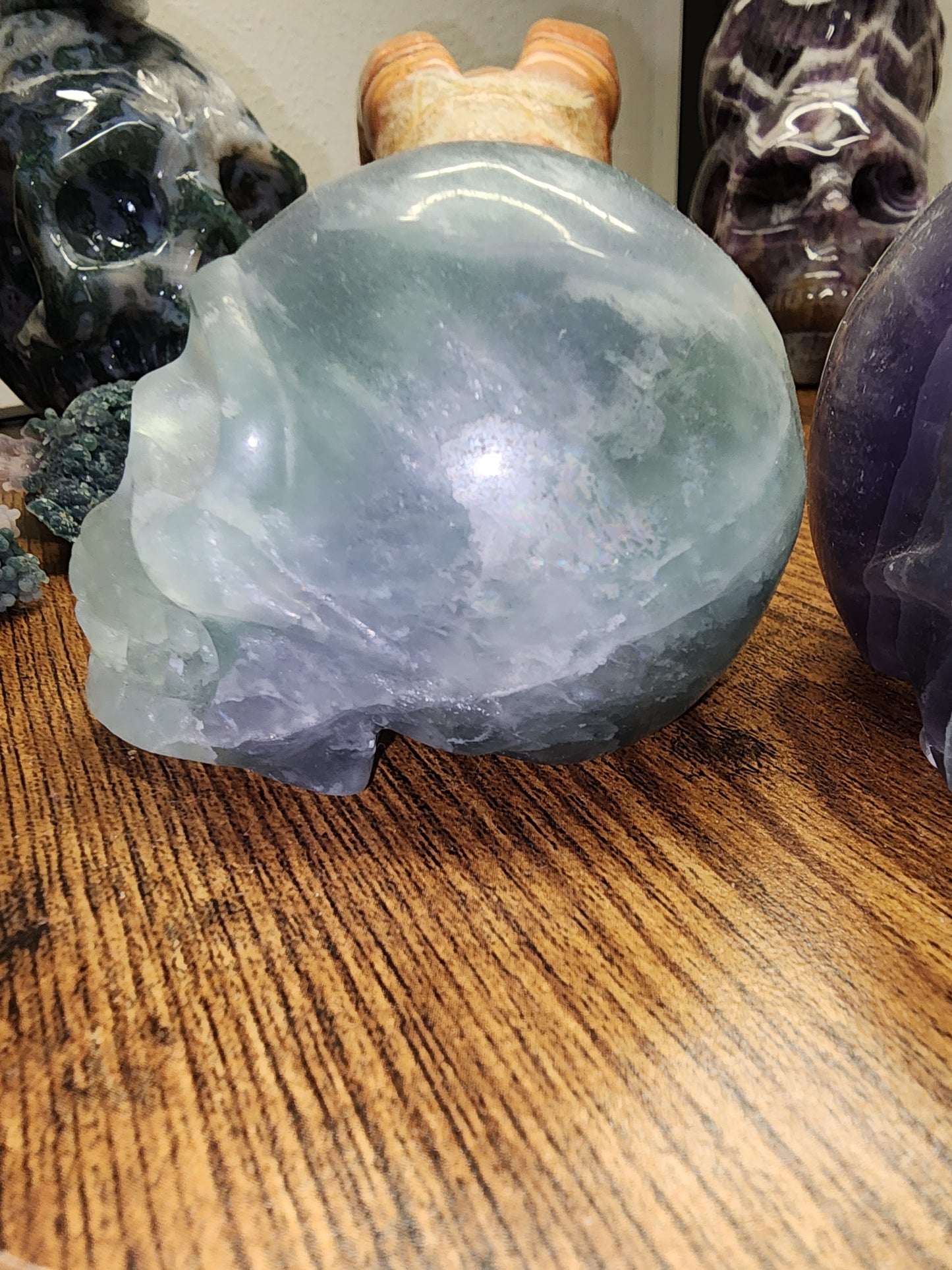 Fluorite crystal skulls