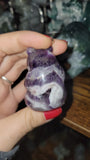 Amethyst crystal bear carving honey bear