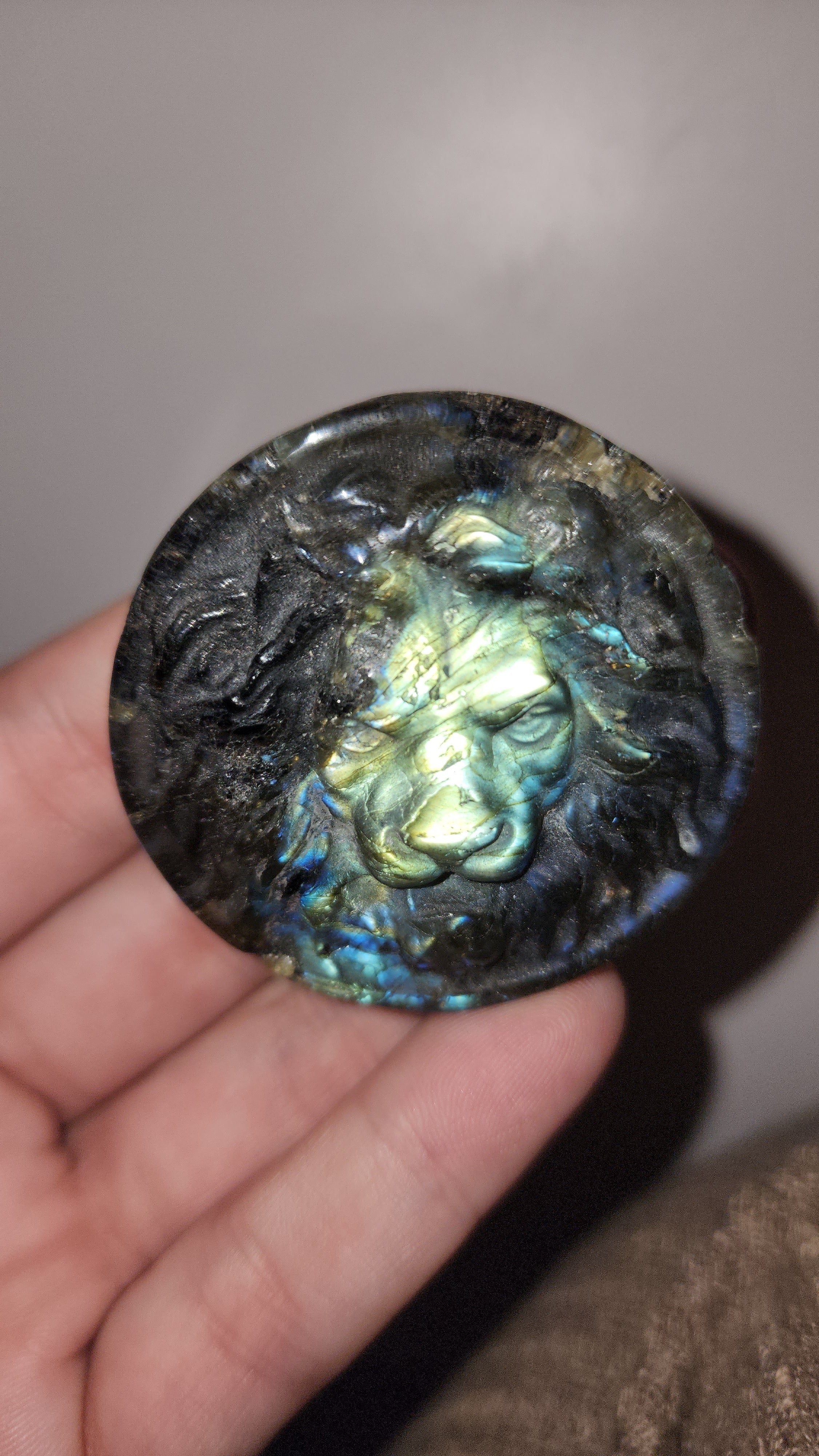 Labradorite flat carvings