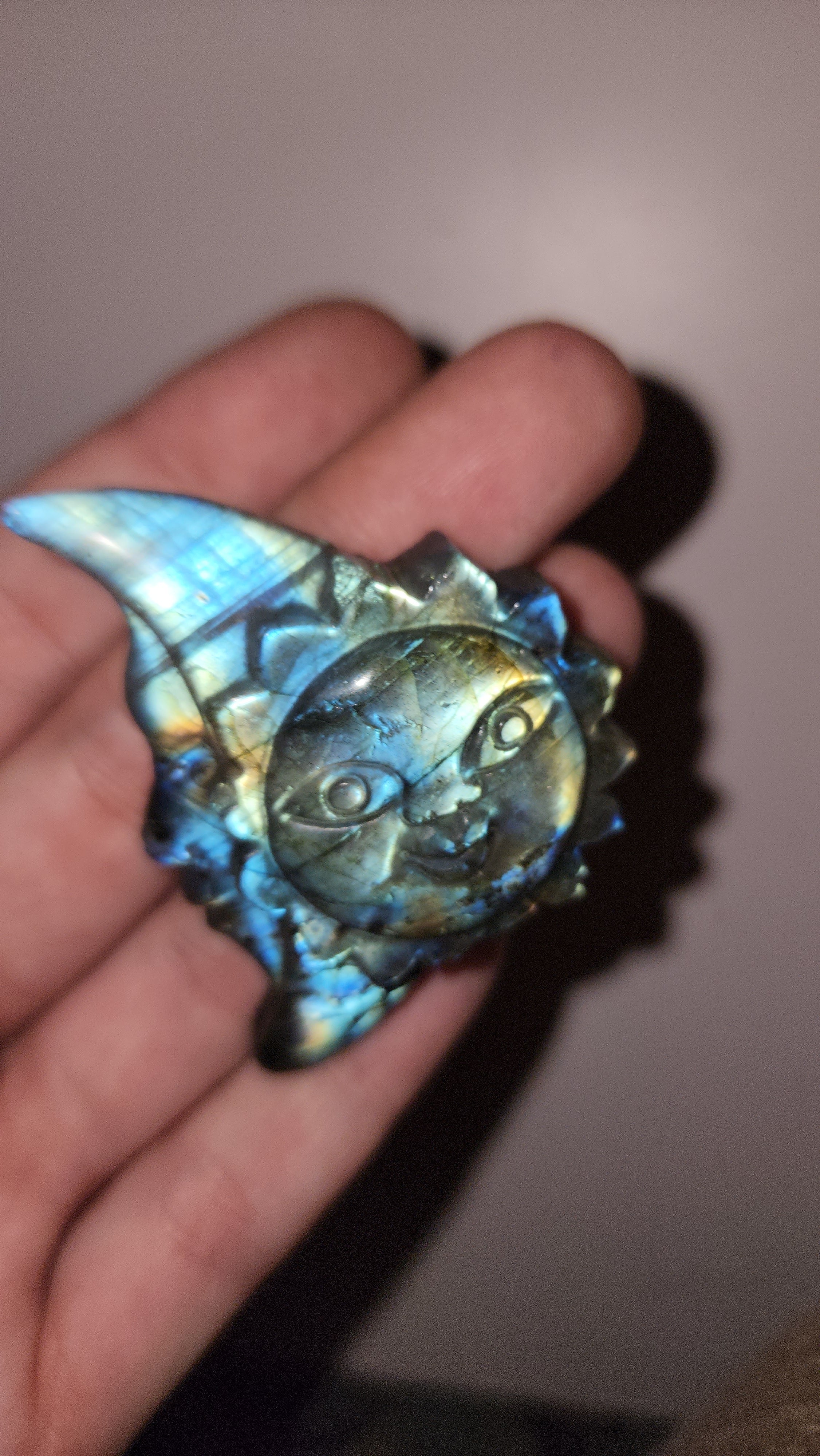 Labradorite flat carvings