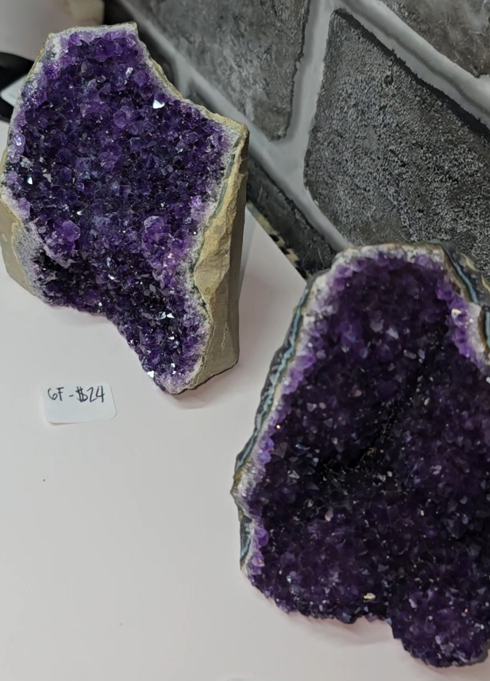 amethyst cluster cut base from brazil