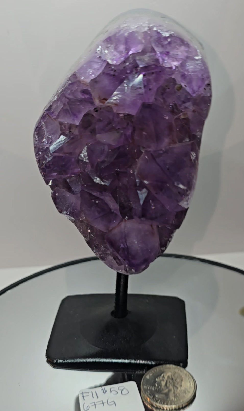 Amethyst on stand from Brazil Deep purple