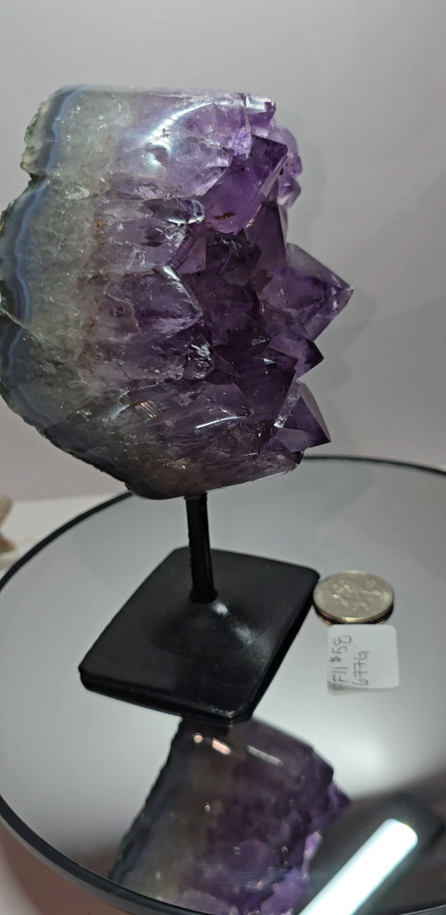 Amethyst on stand from Brazil Deep purple