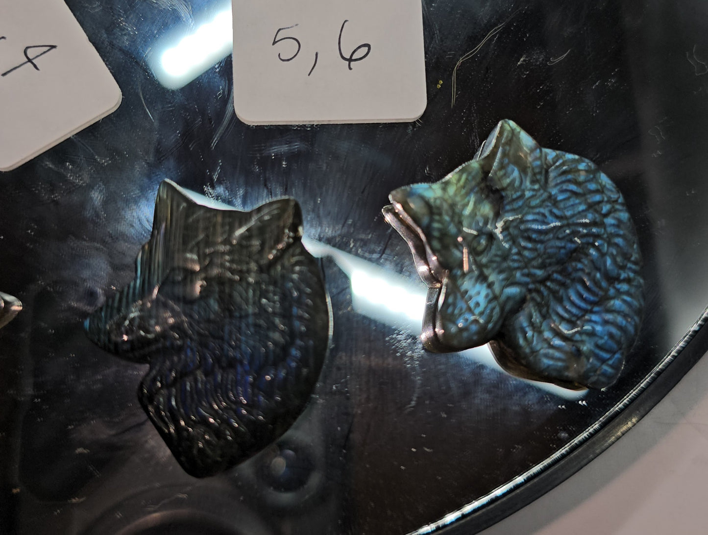 Labradorite flat carvings