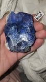 Blue fluorite with uv calcite, from Quanzhou, Fujian, China