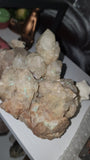 A weird oppsy smoky Phantom quartz with malachite