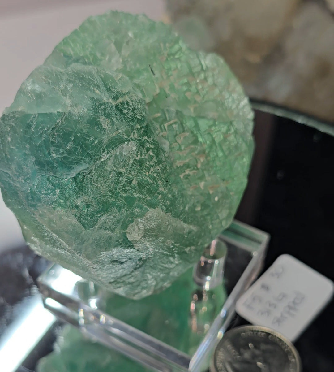 Solid stepped blue and green fluorite from Namibia