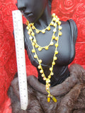 Dyed yellow agate boho neck/body wrap